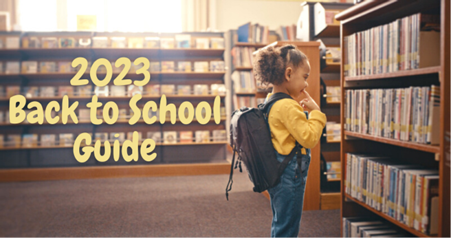 Back-to-school guide cover -- school library
